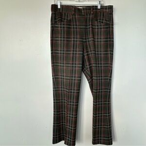 Vintage 70s Kind Road Plaid Double Knit Pants